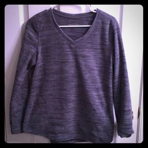 Heather gray v-neck workout sweater